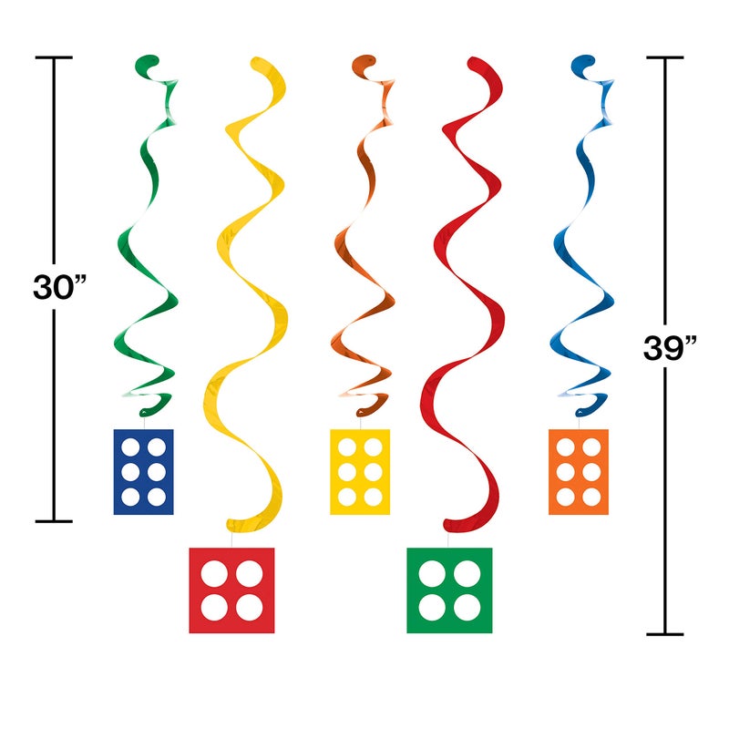 Creative Converting 315259 Dizzy Danglers, Assorted with Cutouts Multicolor,39" - Image 3